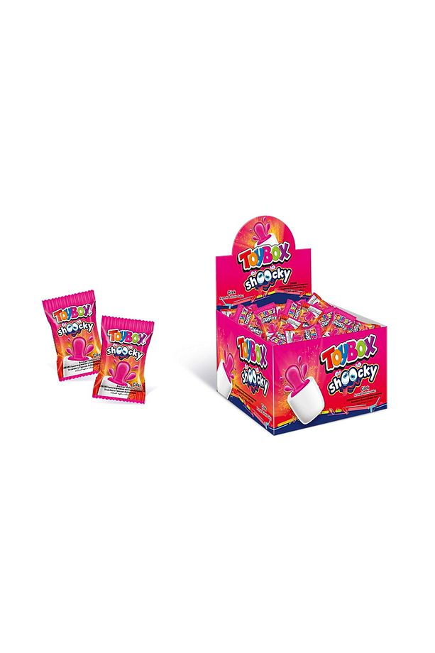 Shcoocky Çilek Aromalı Balonlu Ekşi Sakız X 100 Adet - 1