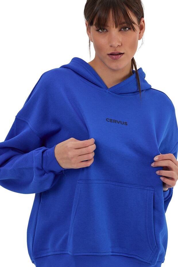 Oversize Kapşonlu Sweatshirt - 1