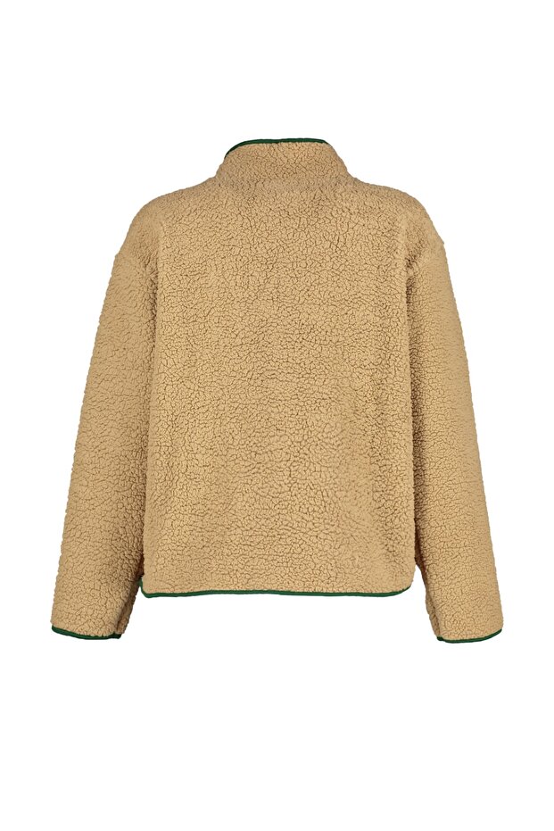 Camel Peluş Örme Spor Sweatshirt THMAW23SW00021 - 8