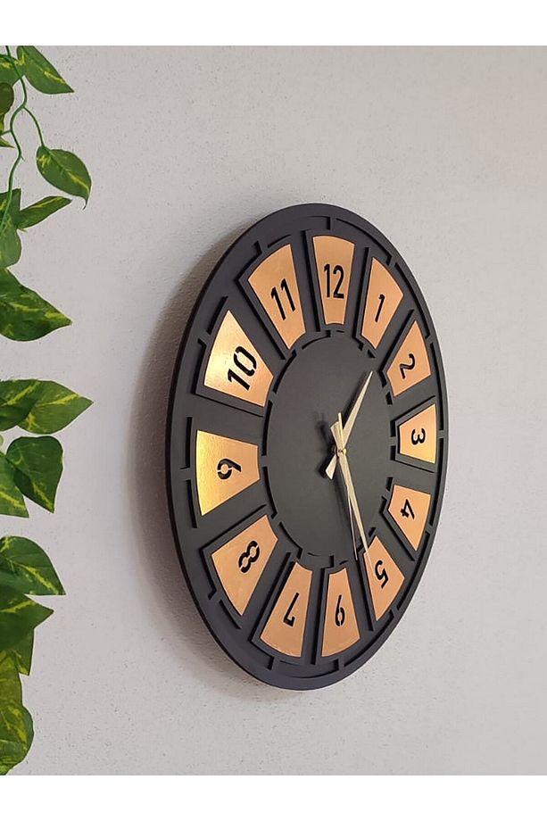 Tıme Coll. Nest Mdf Yaldız Duvar Saati Altın / Gold - 1