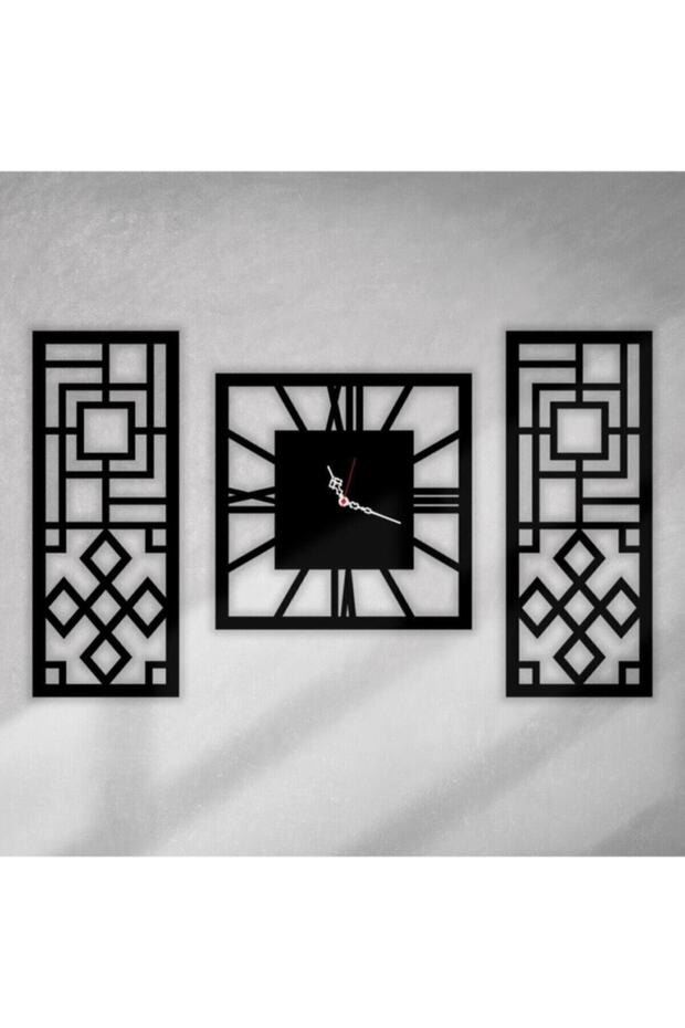Decorative Wooden Mdf 3 Piece Wall Clock 85 X 50cm
