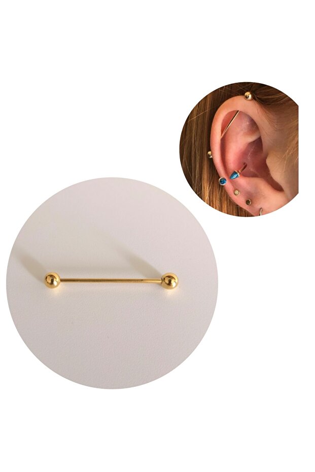 Cerrahi Çelik Köprü Piercing / Endüstriel Piercing - 1 Adet - 1