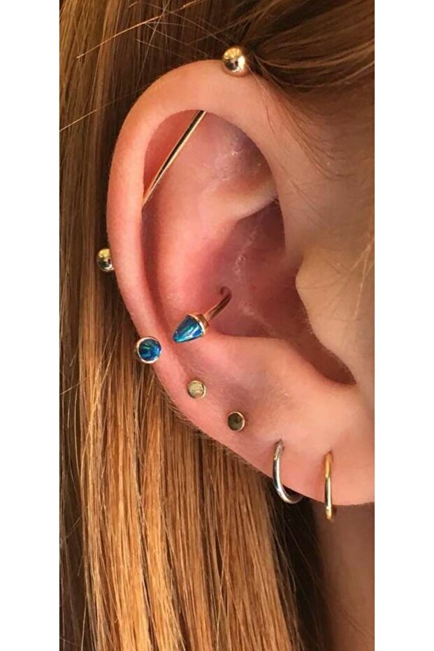 Cerrahi Çelik Köprü Piercing / Endüstriel Piercing - 1 Adet - 3