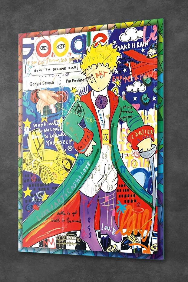 Cam Tablo Pop Art Google - 2