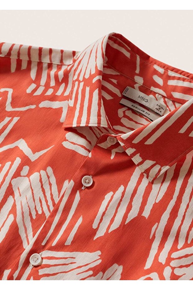 Desenli Pamuklu Gömlek - 7