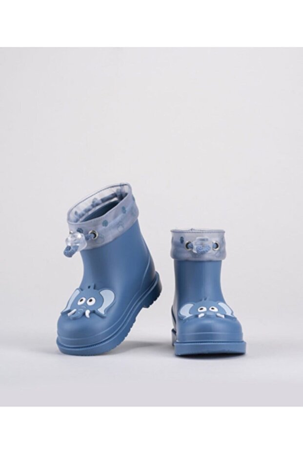 W10242 Bimbi Elefante Kids Elephant Blue Rain Boots
