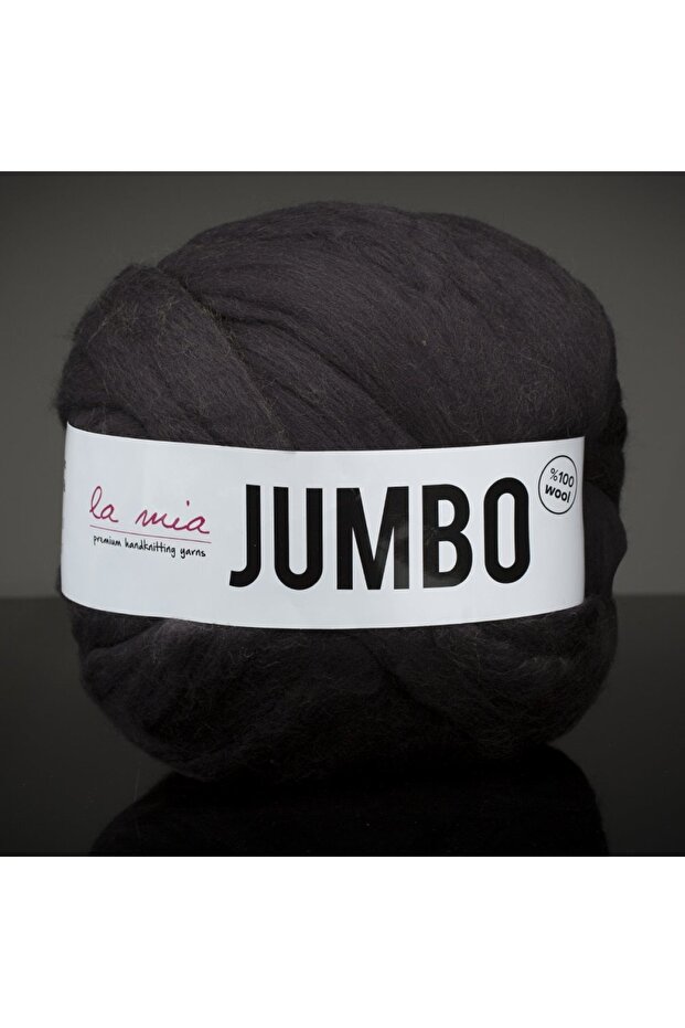 La Mia Jumbo Siyah Dev Yün El Örgü Ipi - J8 - 1