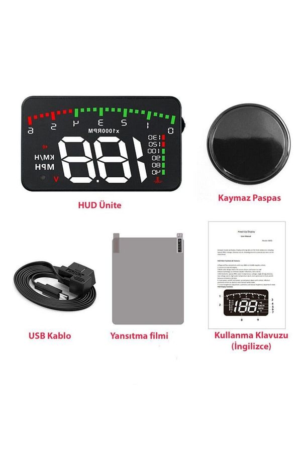 Hud Head Up Display 3.5 Inç Obd Sanal Gösterge Paneli - 7
