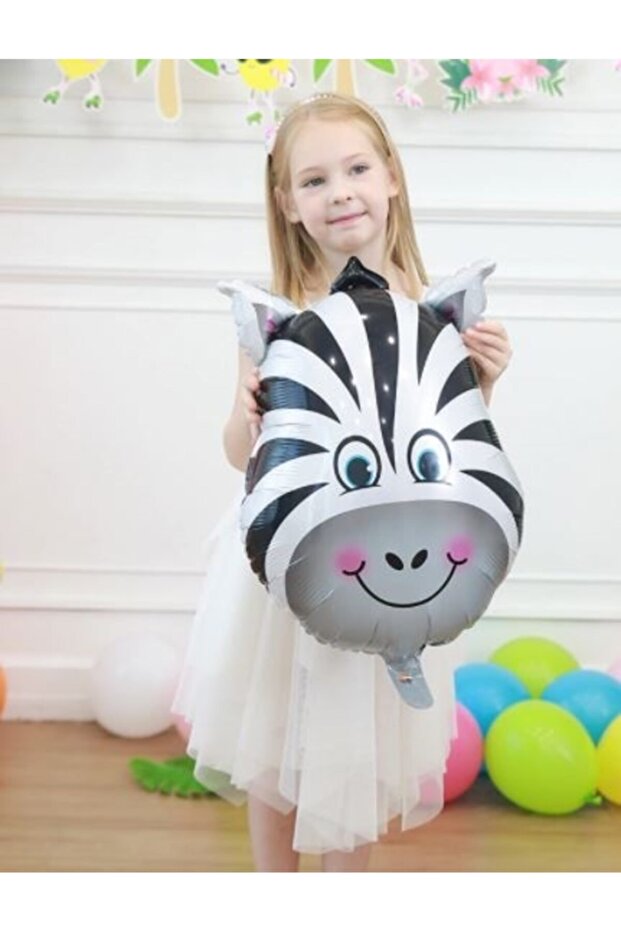 2 Pieces Cute Animals Safari Zebra Foil Balloon 40 cm