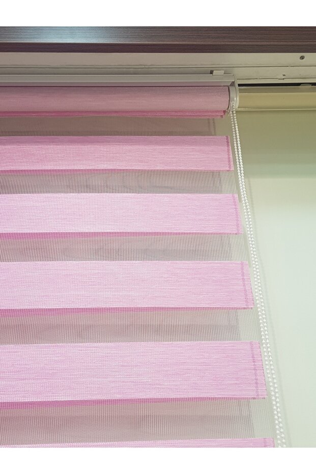 Bambu Desen Zebra Stor Perde (pembe) - 5