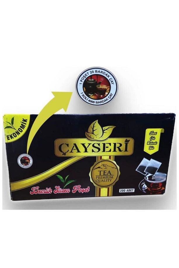Çayseri Demlik Poşet 30 Gr* 200 Paket 6 Kg-siyah Çay 30 gr Demlik Poşet - 2