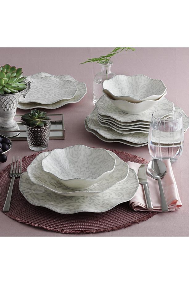 Güral Nesrin 24 Parça 6 Kişilik Bone Yemek Takımı - 1