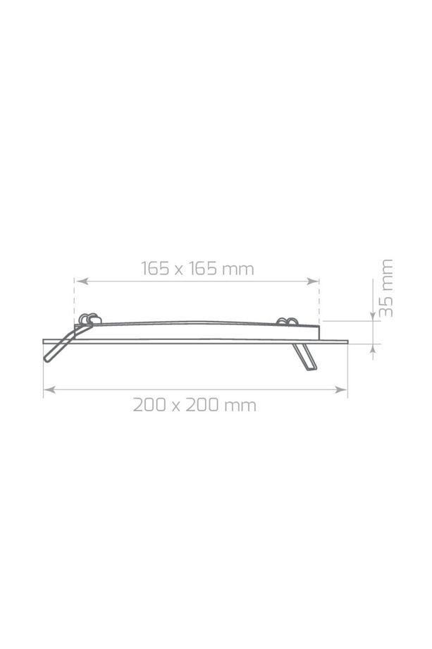 20w 3000k 1700lm Sıva Altı Camlı Led Panel(KARE)-sarı Işık - 3