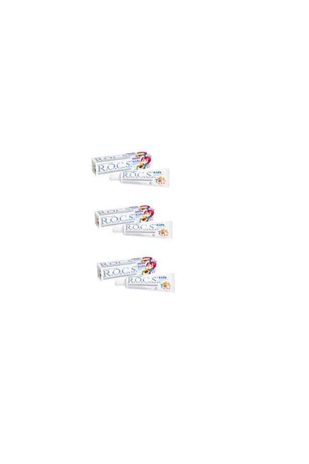 Rocs Kids 3-7 Yaş Meyveli Çocuk Diş Macunu Meyve Külahı 35ml - 3 Adet - 1