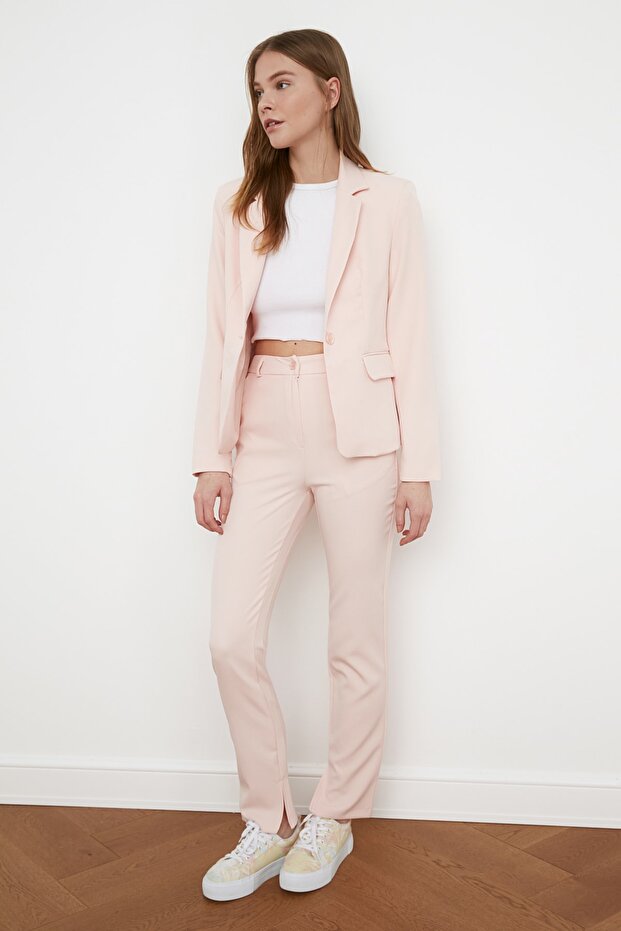 Pudra Düğme Detaylı Blazer Ceket TWOSS21CE0039 - 10