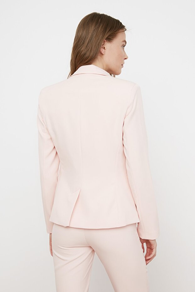 Pudra Düğme Detaylı Blazer Ceket TWOSS21CE0039 - 12