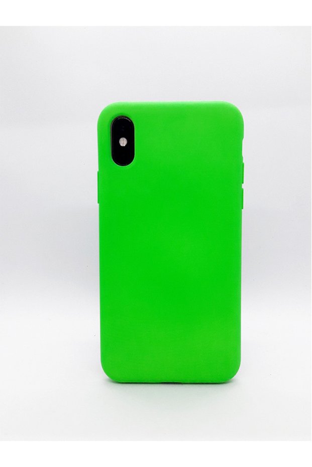 Neon Green iPhone X/Xs Compatible Liquid Pastel Velvet Silicone Case