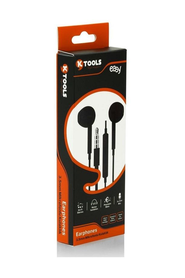 Basic Hi-fi Siyah Kablolu Mikrofonlu Kulaklık 120 Cm - 2