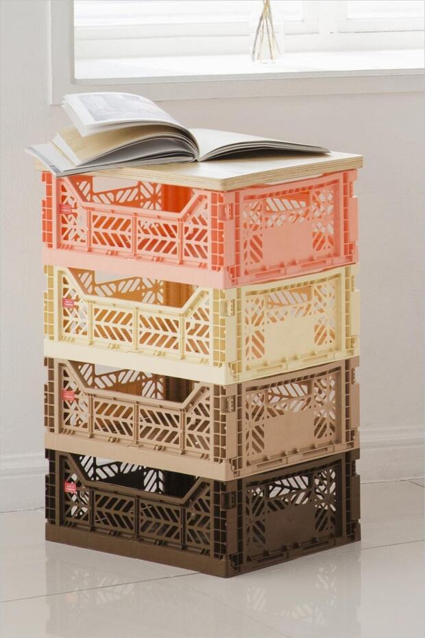 403014   حافظة Midibox باللون البني قابلة للطي - 6