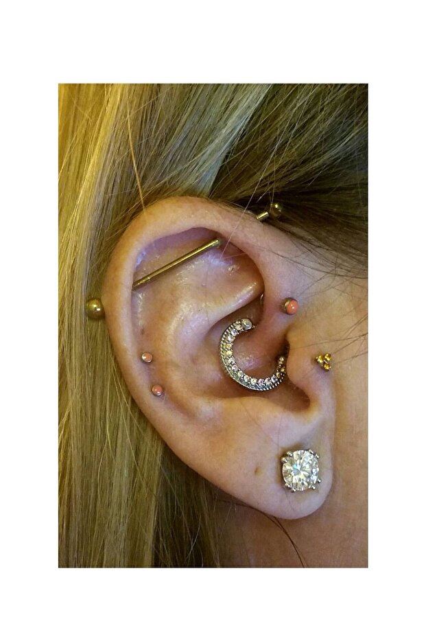 Cerrahi Çelik Köprü Piercing / Endüstriel Piercing - 1 Adet - 4