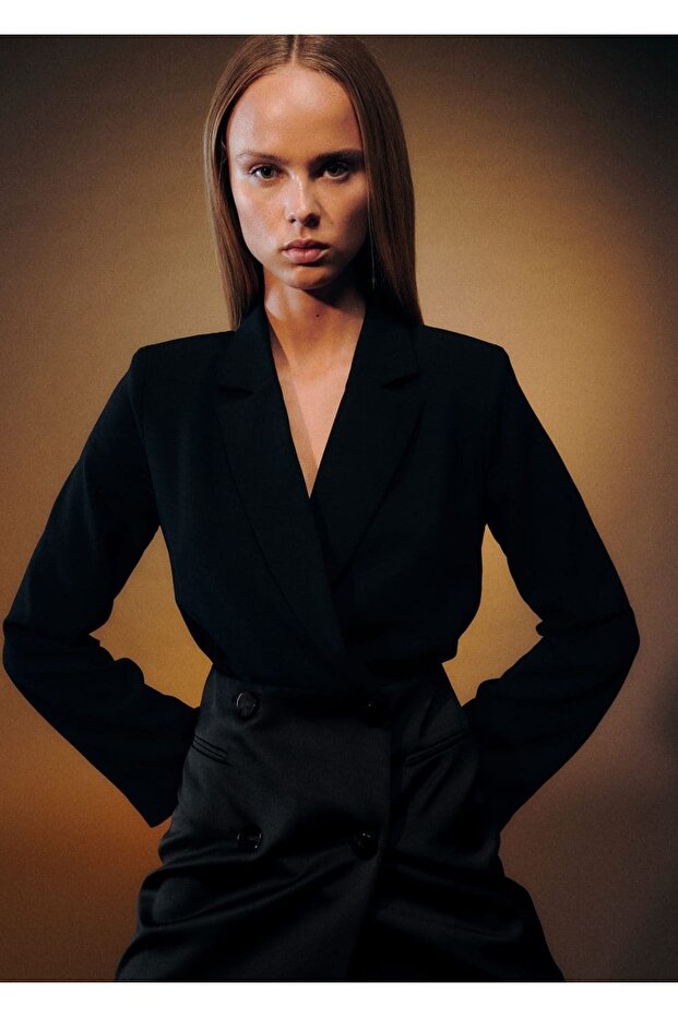 Kruvaze Kesim Elbise - 7