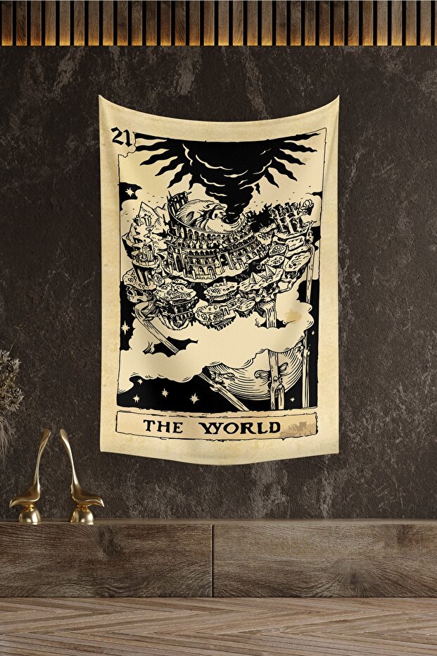 Tarot Card The World Wall Cover Carpet 140x100 Cm-70x100 Cm