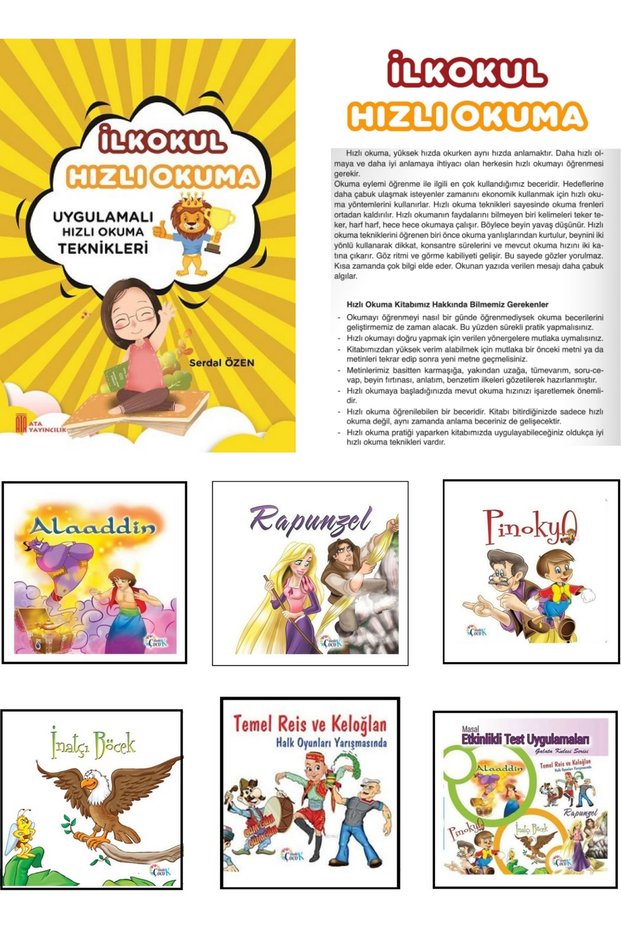1St Grade Quick Reading+ çitlembik En Güzel 5'li Masal Kitabı Seti +Interactive Test Book