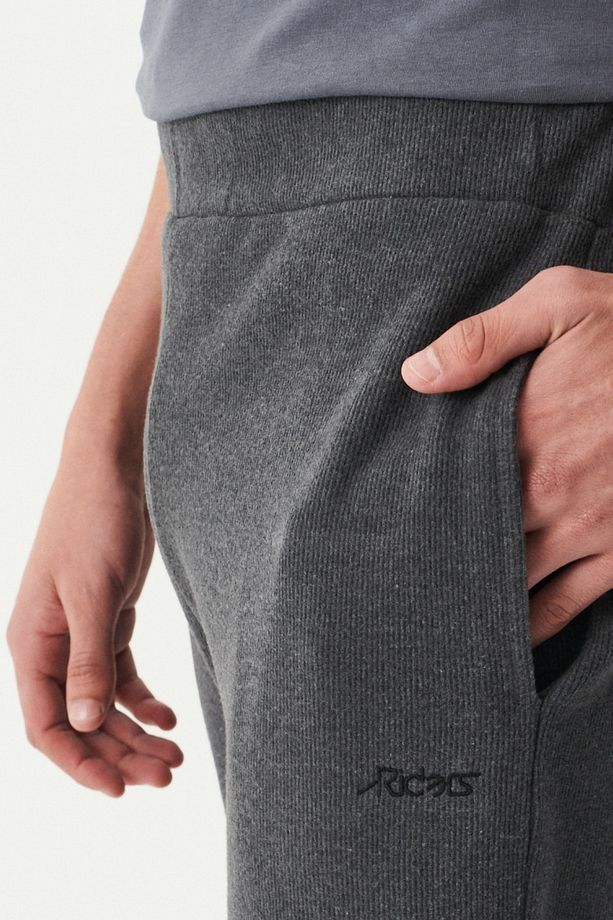 Regular Fit Normal Bel Antrasit Jogger Eşofman Altı - 6
