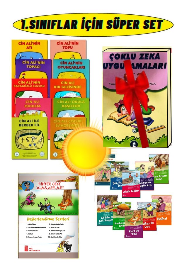 Cin Ali Hikaye Seti 10 Kitap +1.sınıf Hızlı Okuma+10 Adet Hikaye