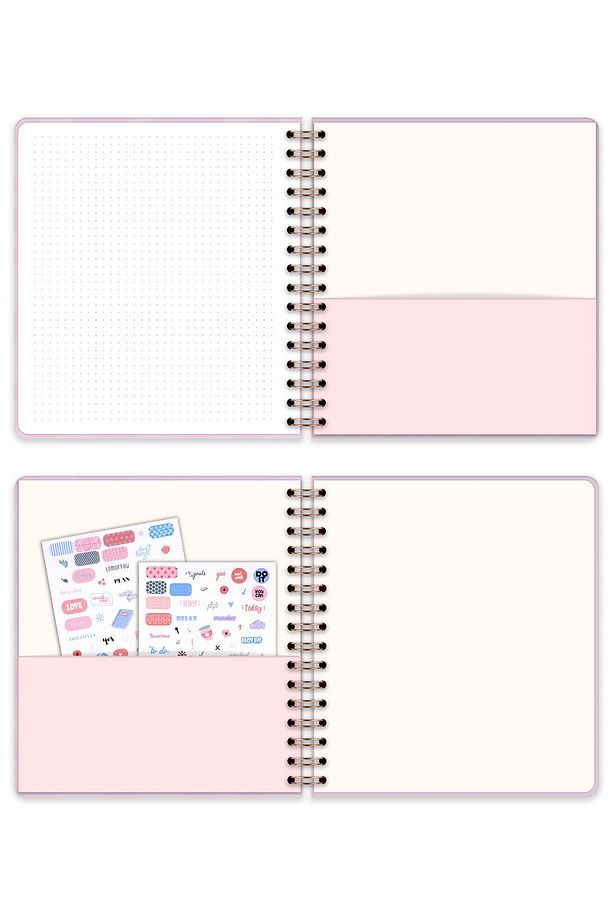 Süresiz Planlayıcı Kare Ajanda Pembe - 8