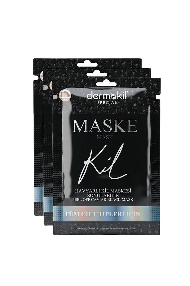 Soyulabilir Havyarlı Siyah Kil Yüz Maskesi Tüm Cilt Tipleri Için 15 Ml X 3 Adet - 1