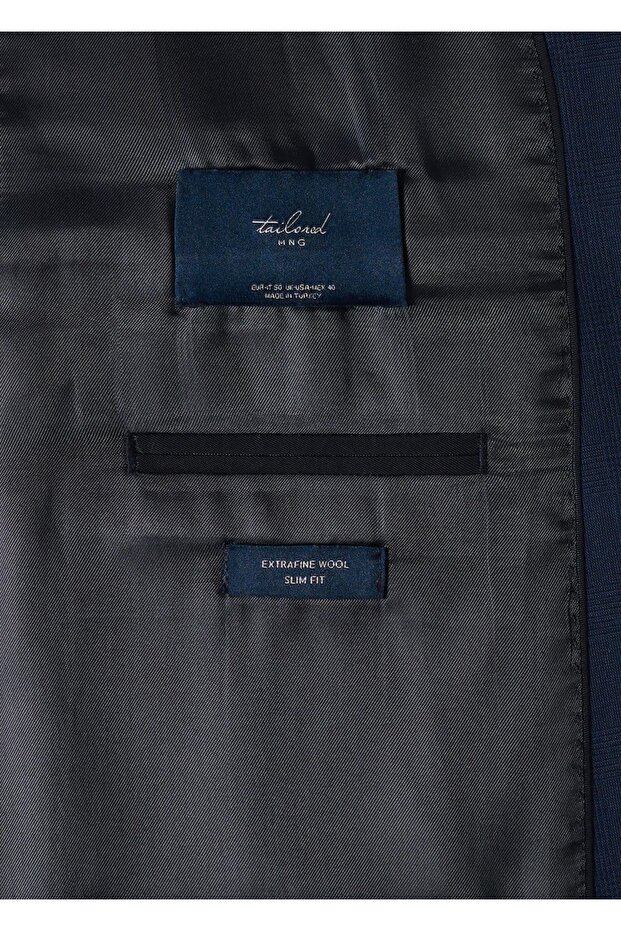 Slim Fit Wool Blazer Jacket - 5