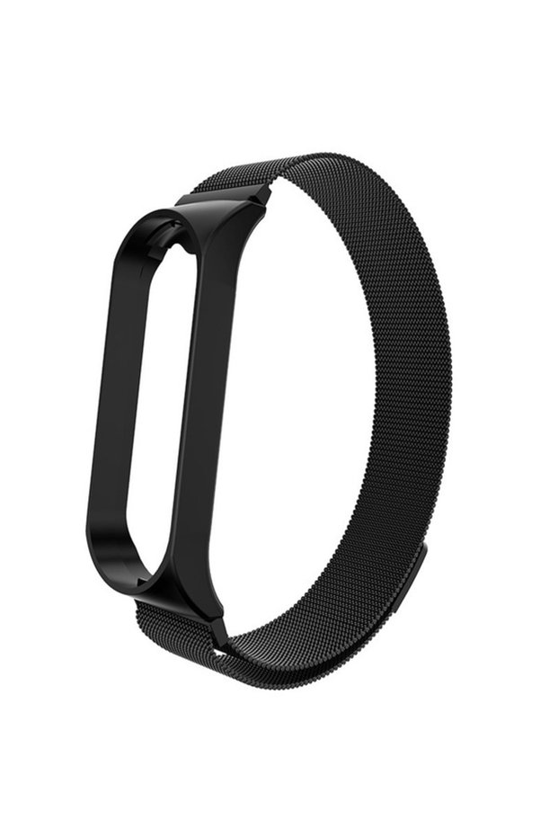 Metal Milanese Cord Black For Mi Band 5-6