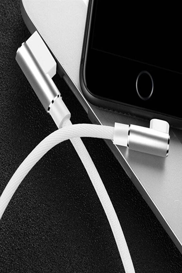 A6 Şarj Adaptörü 4 Port + J11 Micro Usb 90 Derece Şarj Kablosu -1mt - 5