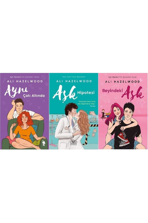 Aynı Çatı Altında + Aşk Hipotezi + Beyindeki Aşk / Ali Hazelwood 3 Kitap Set