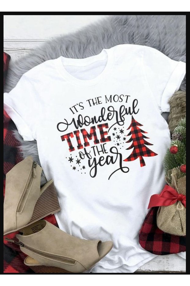 Merry Christmas New Year's Basic T-shirt| It's The Most Wonderful Time Of The Year