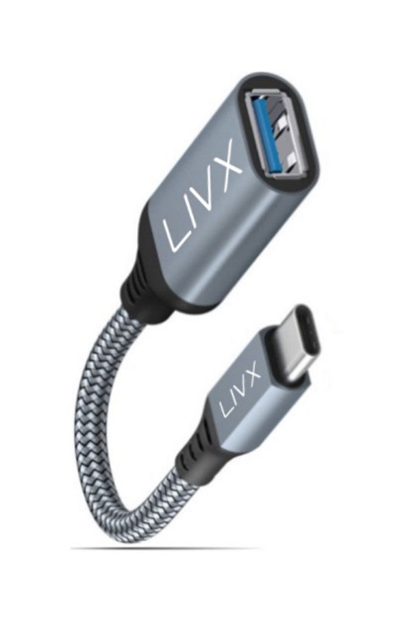 Usb 3.0 To Type-c Çevirici Dönüştürücü 60w 15 Cm Kablolu Otg Adaptör Gri Ottca-01 - 1