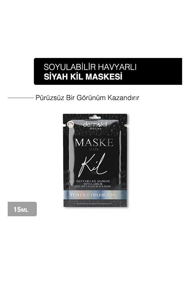 Soyulabilir Havyarlı Siyah Kil Yüz Maskesi Tüm Cilt Tipleri Için 15 Ml X 2 Adet - 2