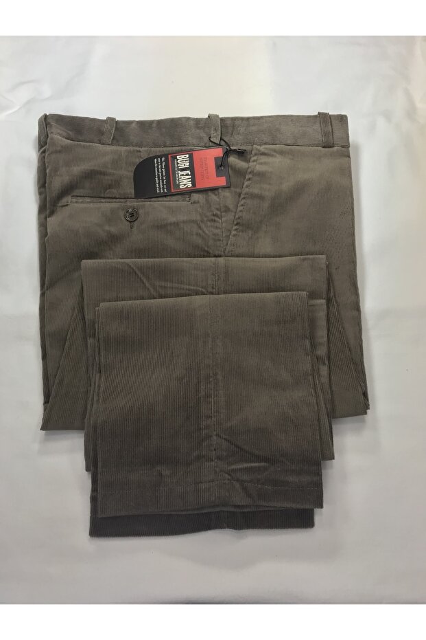 Men's Velvet Trousers Cream Color Cotton