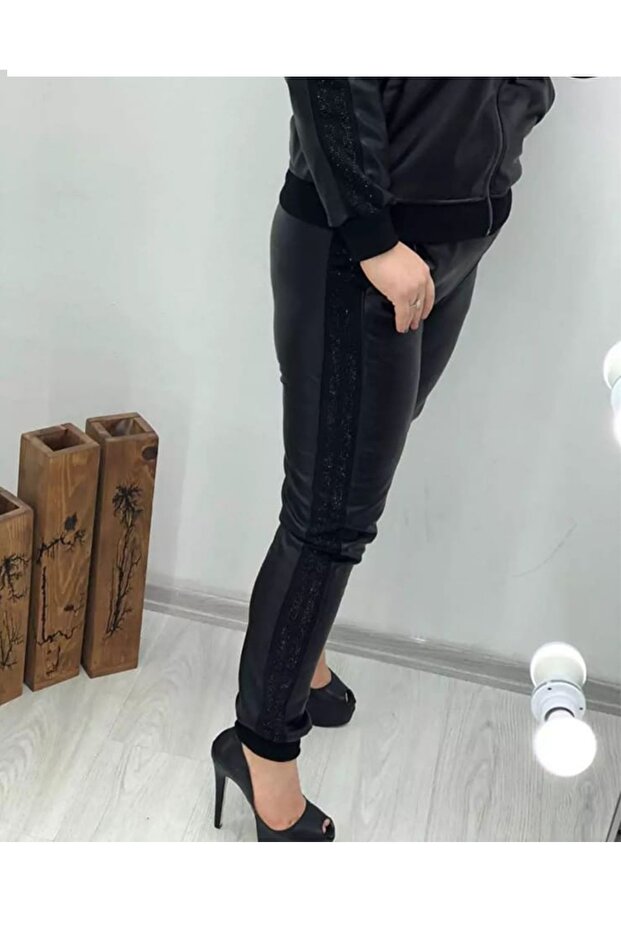 Piele cu pietre aplicate seturi - 5