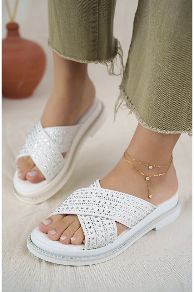 Anatomical Orthopedic Comfortable Stoned Daily Women's Slippers