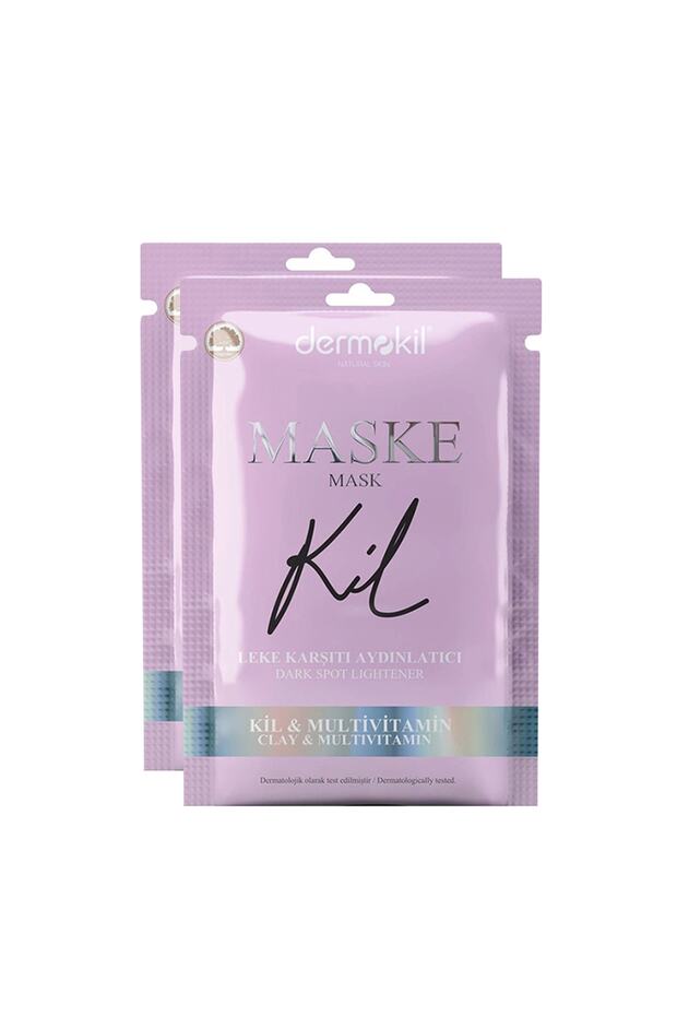 2 Pieces Anti-Blemish Brightening Clay Face Mask with Multivitamin Content 15 ml