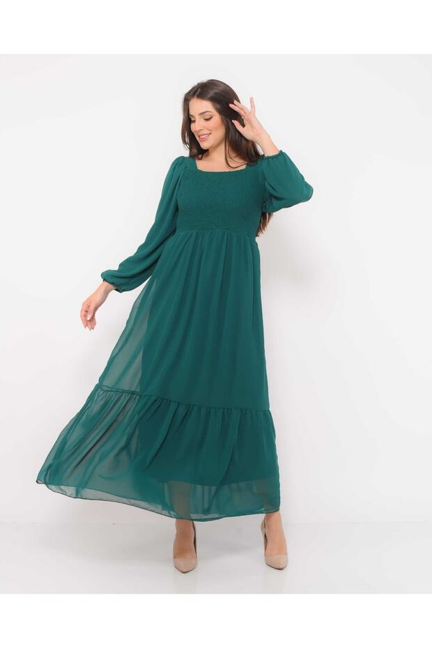 Şifon Gipeli Elbise - 2