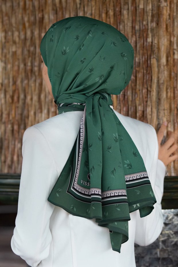 Women's Luxury Medina Silk Shawl Petrol Green