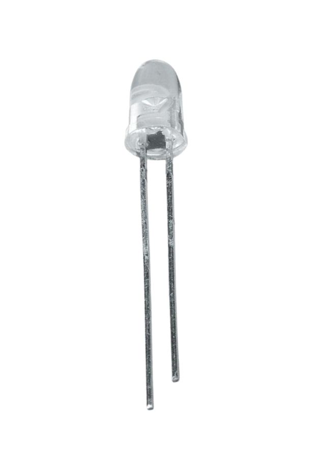 10 Adet 5mm Şeffaf Beyaz Led 4000-6000 Mcd - 1