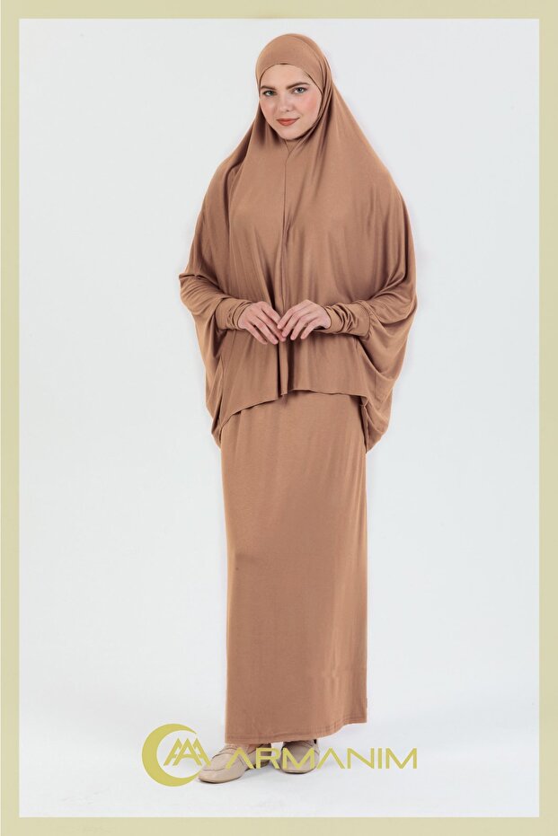 Cotton Two Pieces Sleeves Prayer and Umrah Dress