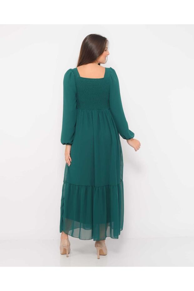 Şifon Gipeli Elbise - 4