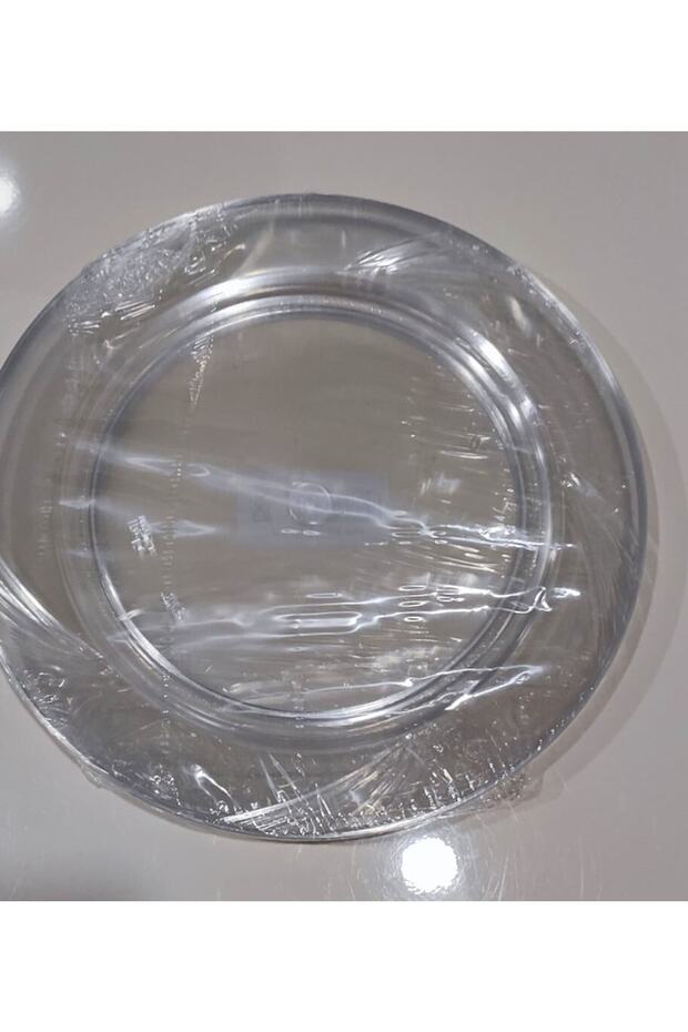 Plastik Tabak Lüks 22cm - 10adet -sert Mika Şeffaf - 1