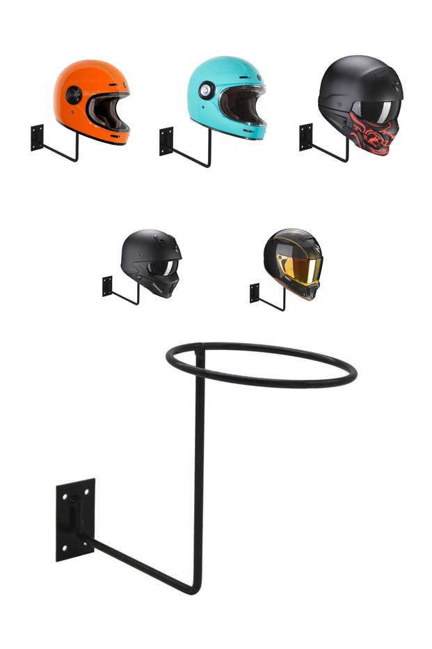 5 Pieces Motorcycle Helmet Stand Wall Mounted