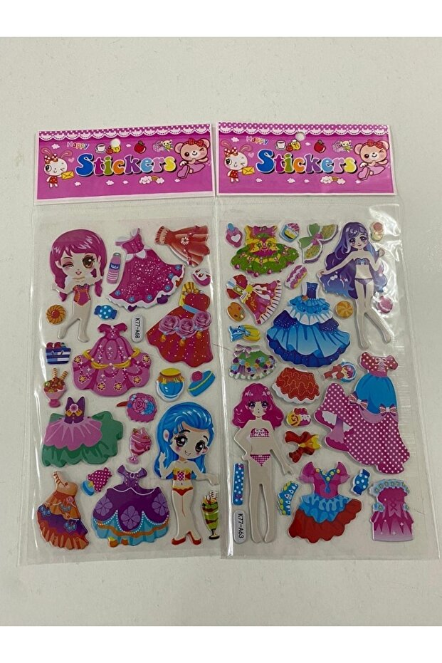 Dress-Up 2-Piece Baby Embossed Sticker